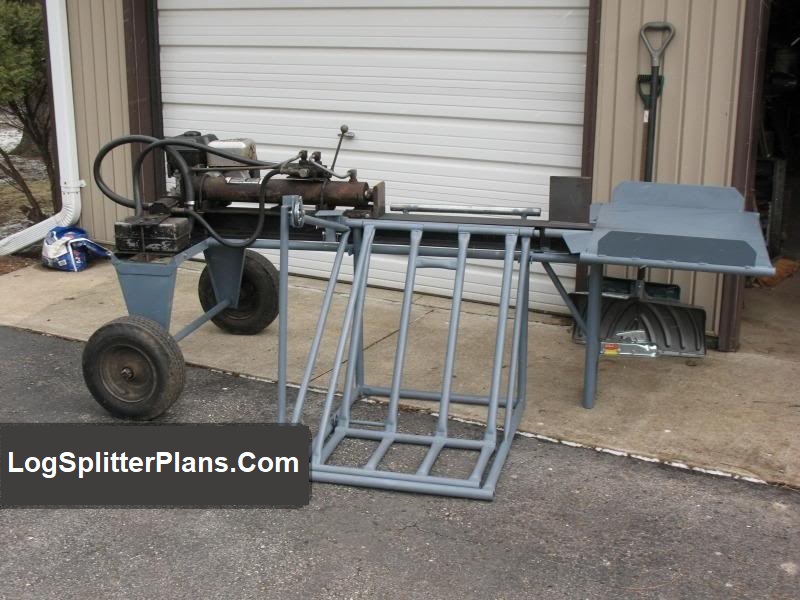 Home Built Safety Cage Wood Splitter Log Lift