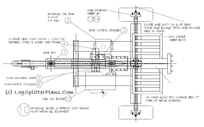 Vertical Log Splitter Fabrication and Assembly Plans